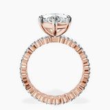 10kt Rose Gold Celeste Side Oval Lab Diamond Eternity Ring side right image one