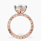 14kt Rose Gold Celeste Side Oval Lab Diamond Eternity Ring side right image one