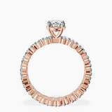 18kt Rose Gold Celeste Side Oval Lab Diamond Eternity Ring side right image one