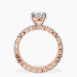 18kt Rose Gold Celeste Side Oval Lab Diamond Eternity Ring side right image one