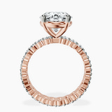 10kt Rose Gold Celeste Side Oval Lab Diamond Eternity Ring side right image one