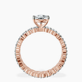 18kt Rose Gold Celeste Side Oval Lab Diamond Eternity Ring side right image one