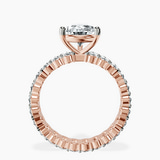 18kt Rose Gold Celeste Side Oval Lab Diamond Eternity Ring side right image one