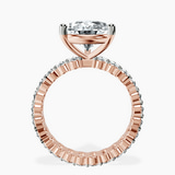 18kt Rose Gold Celeste Side Oval Lab Diamond Eternity Ring side right image one