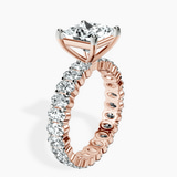 14kt Rose Gold Celeste Side Oval Lab Diamond Eternity Ring standing product image one