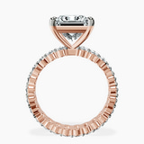 10kt Rose Gold Celeste Side Oval Lab Diamond Eternity Ring side right image one