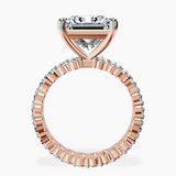 10kt Rose Gold Celeste Side Oval Lab Diamond Eternity Ring side right image one