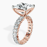 10kt Rose Gold Celeste Side Oval Lab Diamond Eternity Ring standing product image one