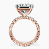 10kt Rose Gold Celeste Side Oval Lab Diamond Eternity Ring side right image one