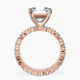 18kt Rose Gold Celeste Side Oval Lab Diamond Eternity Ring side right image one