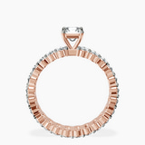 14kt Rose Gold Celeste Side Oval Lab Diamond Eternity Ring side right image one