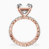 18kt Rose Gold Celeste Side Oval Lab Diamond Eternity Ring side right image one