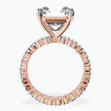 18kt Rose Gold Celeste Side Oval Lab Diamond Eternity Ring side right image one