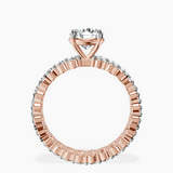 10kt Rose Gold Celeste Side Oval Lab Diamond Eternity Ring side right image one