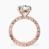 18kt Rose Gold Celeste Side Oval Lab Diamond Eternity Ring side right image one