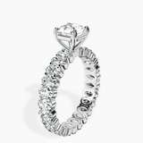 14kt White Gold Celeste Side Oval Lab Diamond Eternity Ring standing product image one
