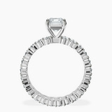 14kt White Gold Celeste Side Oval Lab Diamond Eternity Ring side right image one