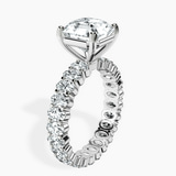 18kt White Gold Celeste Side Oval Lab Diamond Eternity Ring standing product image one