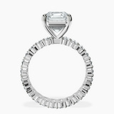 18kt White Gold Celeste Side Oval Lab Diamond Eternity Ring side right image one