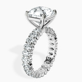 14kt White Gold Celeste Side Oval Lab Diamond Eternity Ring standing product image one