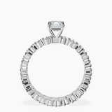 14kt White Gold Celeste Side Oval Lab Diamond Eternity Ring side right image one