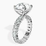14kt White Gold Celeste Side Oval Lab Diamond Eternity Ring standing product image one