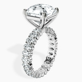 10kt White Gold Celeste Side Oval Lab Diamond Eternity Ring standing product image one