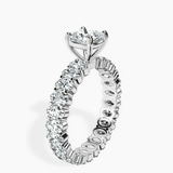 18kt White Gold Celeste Side Oval Lab Diamond Eternity Ring standing product image one