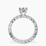 18kt White Gold Celeste Side Oval Lab Diamond Eternity Ring side right image one