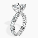 14kt White Gold Celeste Side Oval Lab Diamond Eternity Ring standing product image one