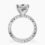 14kt White Gold Celeste Side Oval Lab Diamond Eternity Ring side right image one