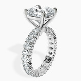 18kt White Gold Celeste Side Oval Lab Diamond Eternity Ring standing product image one