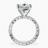 18kt White Gold Celeste Side Oval Lab Diamond Eternity Ring side right image one