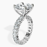 10kt White Gold Celeste Side Oval Lab Diamond Eternity Ring standing product image one