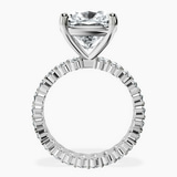 10kt White Gold Celeste Side Oval Lab Diamond Eternity Ring side right image one
