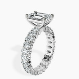 14kt White Gold Celeste Side Oval Lab Diamond Eternity Ring standing product image one