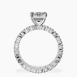 14kt White Gold Celeste Side Oval Lab Diamond Eternity Ring side right image one
