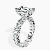 14kt White Gold Celeste Side Oval Lab Diamond Eternity Ring standing product image one