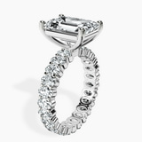 10kt White Gold Celeste Side Oval Lab Diamond Eternity Ring standing product image one