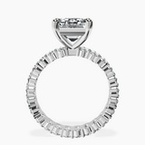10kt White Gold Celeste Side Oval Lab Diamond Eternity Ring side right image one