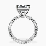 Platinum Celeste Side Oval Lab Diamond Eternity Ring side right image one