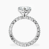 14kt White Gold Celeste Side Oval Lab Diamond Eternity Ring side right image one