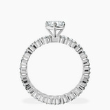 14kt White Gold Celeste Side Oval Lab Diamond Eternity Ring side right image one