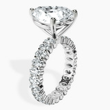 14kt White Gold Celeste Side Oval Lab Diamond Eternity Ring standing product image one