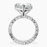 14kt White Gold Celeste Side Oval Lab Diamond Eternity Ring side right image one
