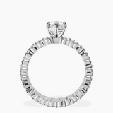 Platinum Celeste Side Oval Lab Diamond Eternity Ring side right image one