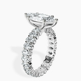 10kt White Gold Celeste Side Oval Lab Diamond Eternity Ring standing product image one