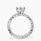 10kt White Gold Celeste Side Oval Lab Diamond Eternity Ring side right image one