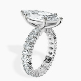 Platinum Celeste Side Oval Lab Diamond Eternity Ring standing product image one