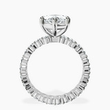 Platinum Celeste Side Oval Lab Diamond Eternity Ring side right image one